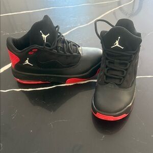 Jordan Black and Red Kid’s Youth Boy’s Shoes